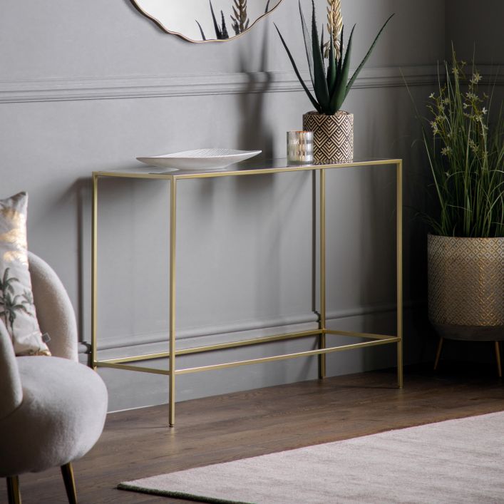 Ghedi Ulla Console Table Champagne — SantoLusso®