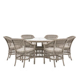 Ghedi Urcio 6 Seater Round Dining Set — SantoLusso®