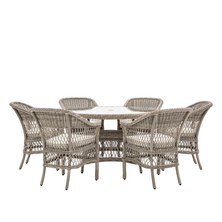 Ghedi Urcio 6 Seater Round Dining Set — SantoLusso®