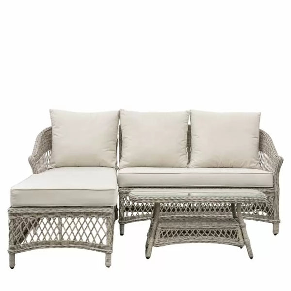 Ghedi Urcio Chaise Set Stone — SantoLusso®