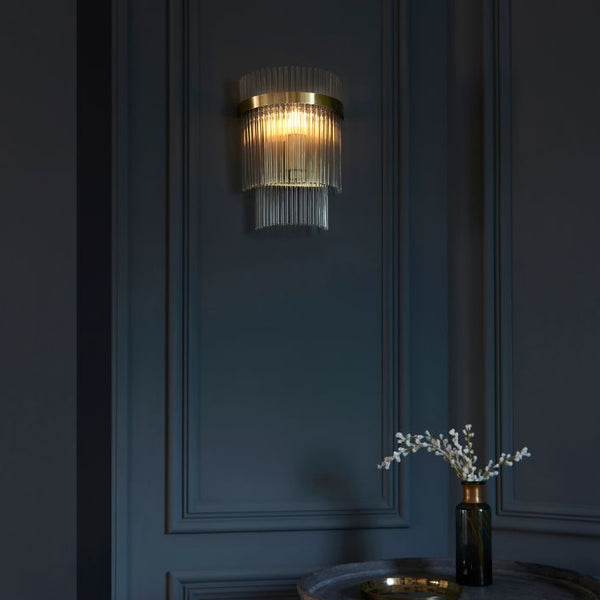 Ghedi Verti 1 Wall Light Antique Brass — SantoLusso®