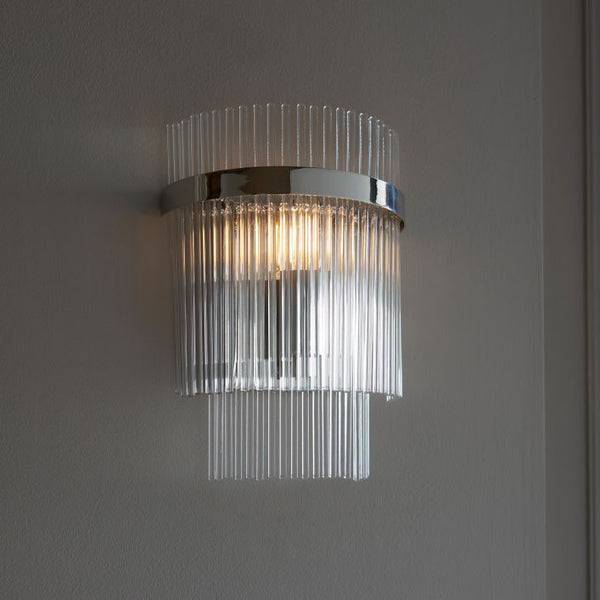 Ghedi Verti 1 Wall Light Bright Nickel — SantoLusso®