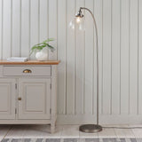 Ghedi Vespera 1 Floor Light Brushed Silver — SantoLusso®
