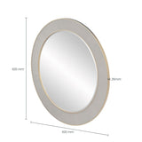 DI Designs Hampton Mirror | Round | Grey Shagreen