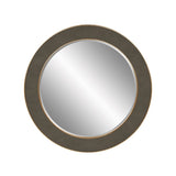 DI Designs Hampton Mirror | Round | Grey Shagreen — SantoLusso®