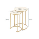 DI Designs Hampton Nest Table | Ivory Shagreen | 2 piece