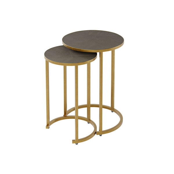 DI Designs Hampton Nest Table | Grey Shagreen | 2 piece — SantoLusso®