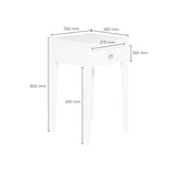 DI Designs Radford Bedside | White | 1 Drawer
