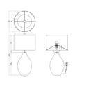 DI Designs Lamp – Large Round Gesso