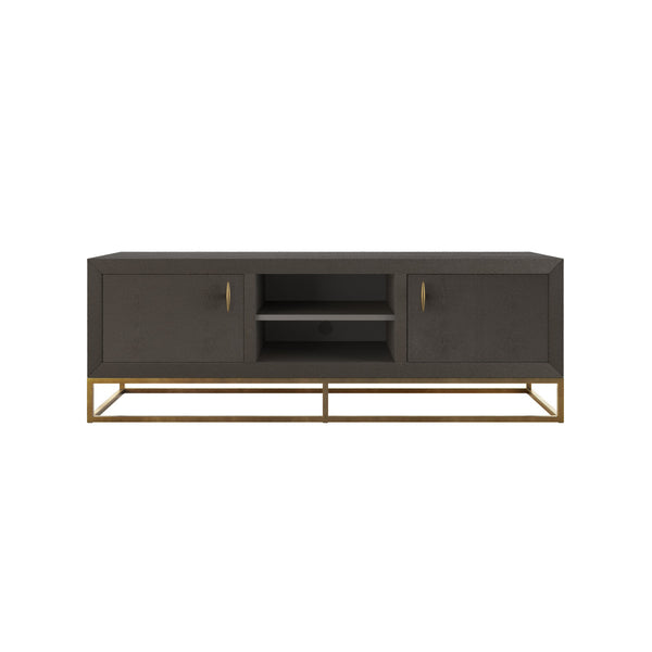 DI Designs Hampton TV Unit | Brown Shagreen — SantoLusso®