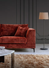 Aluxo Lenox 2 Seater Sofa In Rust Velvet - SantoLusso