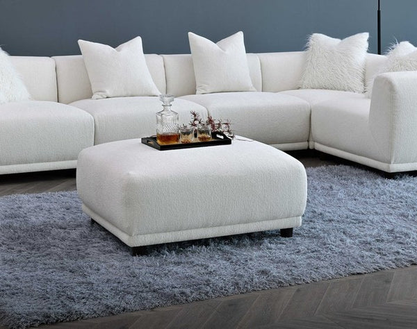 Aluxo Lottie Modular Ottoman In Polar Boucle - SantoLusso