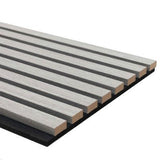 Aluxo Wood Veneer Acoustic Slatted Wall Panels - Ash Grey, Pack of 4 - SantoLusso