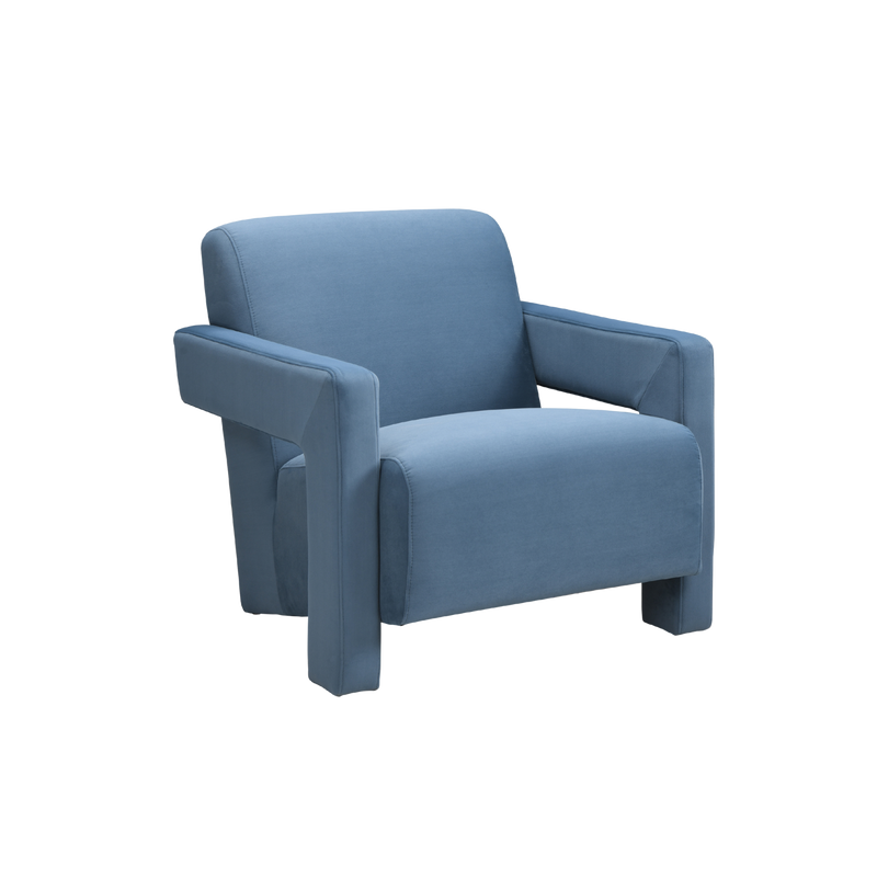 Twenty10 Apex Armchair in Blue Velvet — SantoLusso®