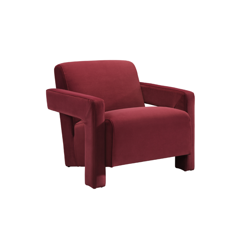 Twenty10 Apex Armchair in Burgundy Velvet — SantoLusso®