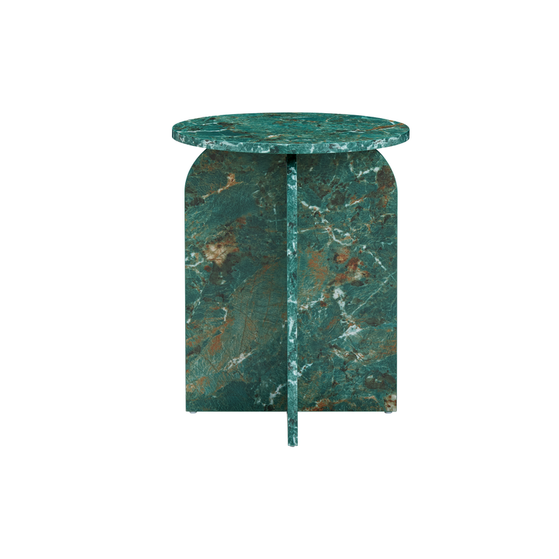 Twenty10 Arco Side Table in Amazon Green Marble Effect — SantoLusso®