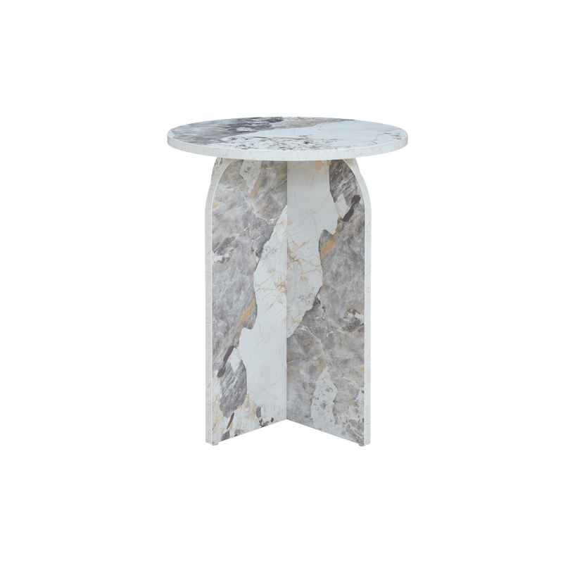 Twenty10 Arco Side Table in Pandora Marble Effect — SantoLusso®