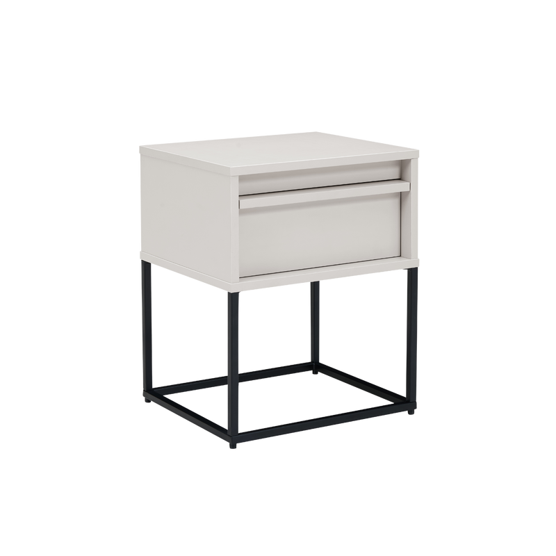 Twenty10 Albion Single Drawer Bedside in Stone — SantoLusso®