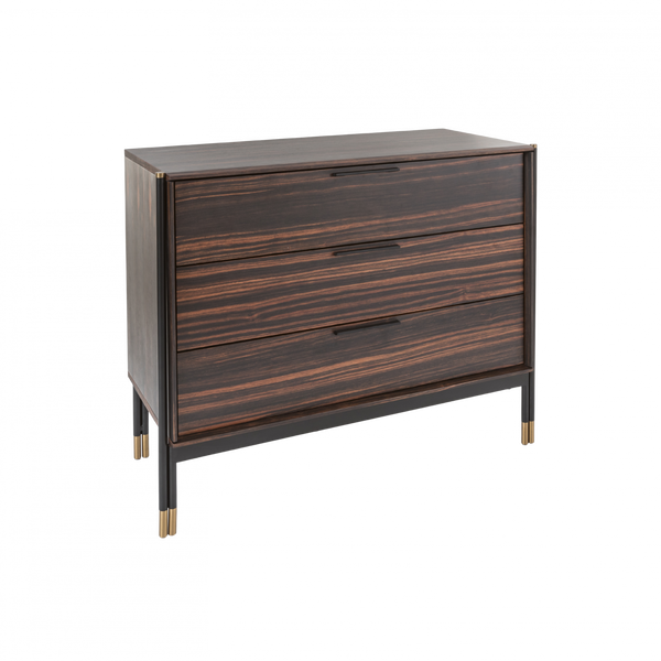 Twenty10 Bali 3 Drawer Chest in Ebony / Grey — SantoLusso®