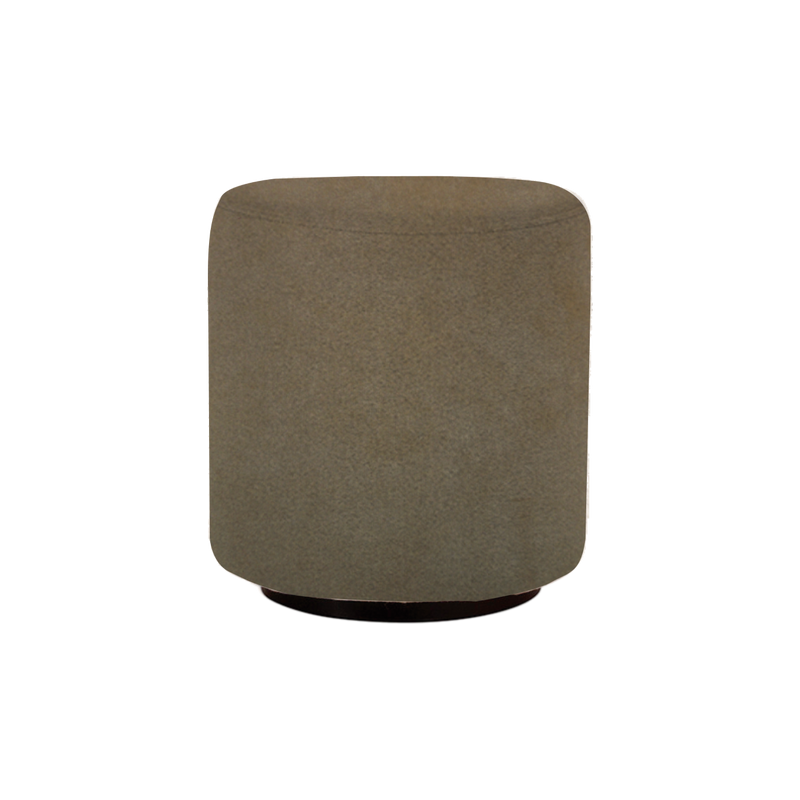 Twenty10 Ben Round Stool in Cedar Brown — SantoLusso®