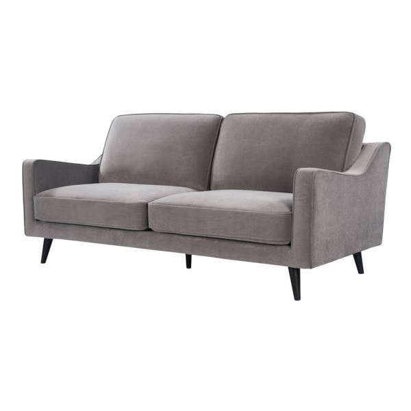 Twenty10 Daffy 2.5 Seat Sofa in Stone Grey Velvet — SantoLusso®
