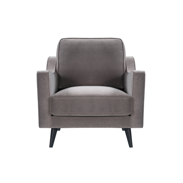 Twenty10 Daffy Armchair in Stone Grey Velvet — SantoLusso®