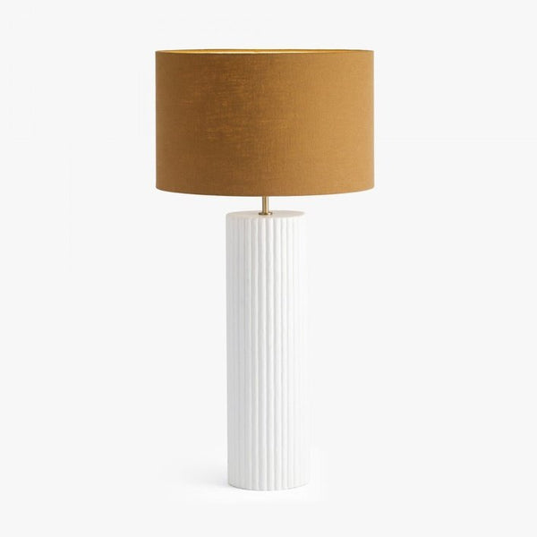 DI Designs Lamp – Large Ribbed Gesso - SantoLusso
