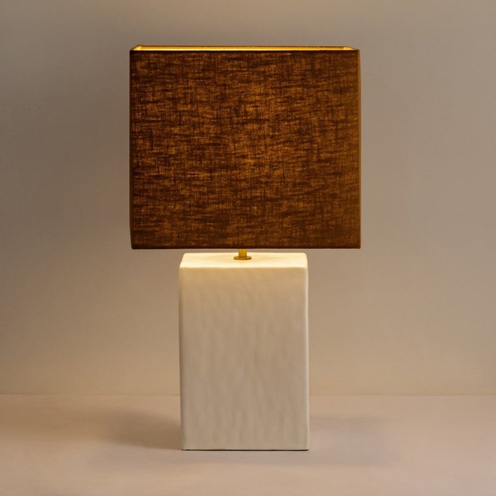 DI Designs Lamp – Small Rectangular Gesso - SantoLusso