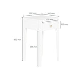 DI Designs Radford Bedside | White | 1 Drawer - SantoLusso
