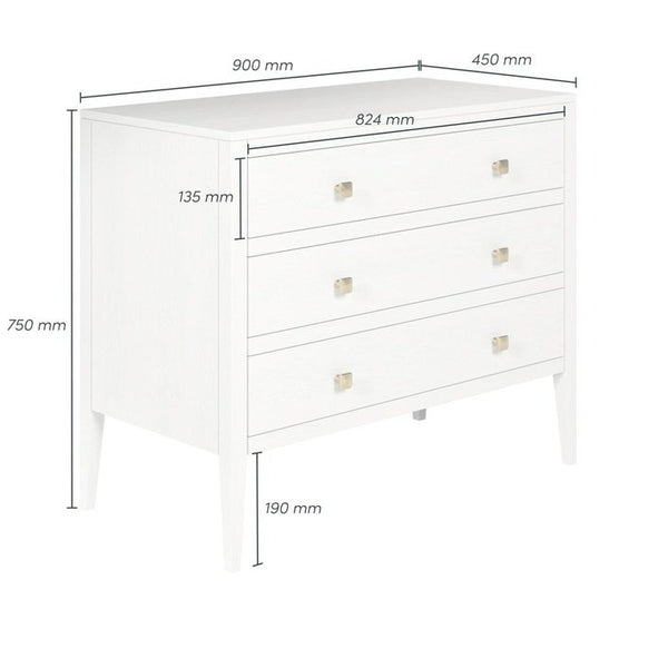 DI Designs Radford Chest of Drawers | White - SantoLusso
