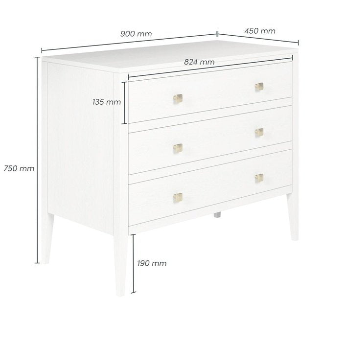 DI Designs Radford Chest of Drawers | White - SantoLusso