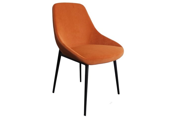 Dino Armando Set of 2 Lucia Dining Chairs - Sunburst Orange - SantoLusso