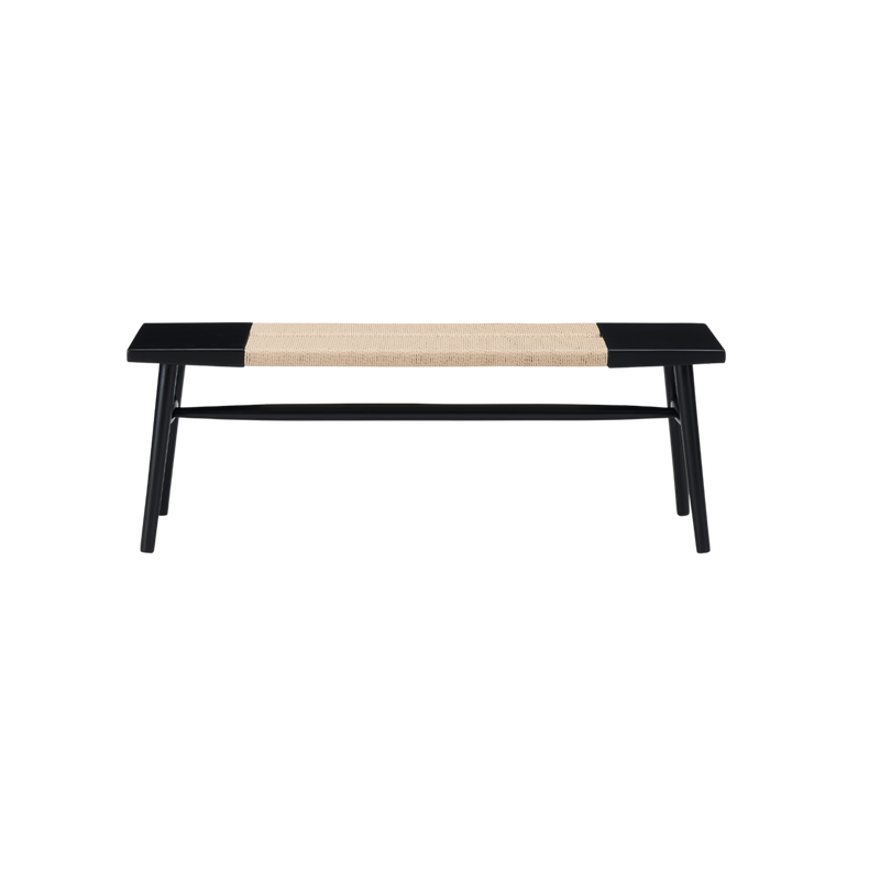 Twenty10 Elder Bench in Black & Natural — SantoLusso®