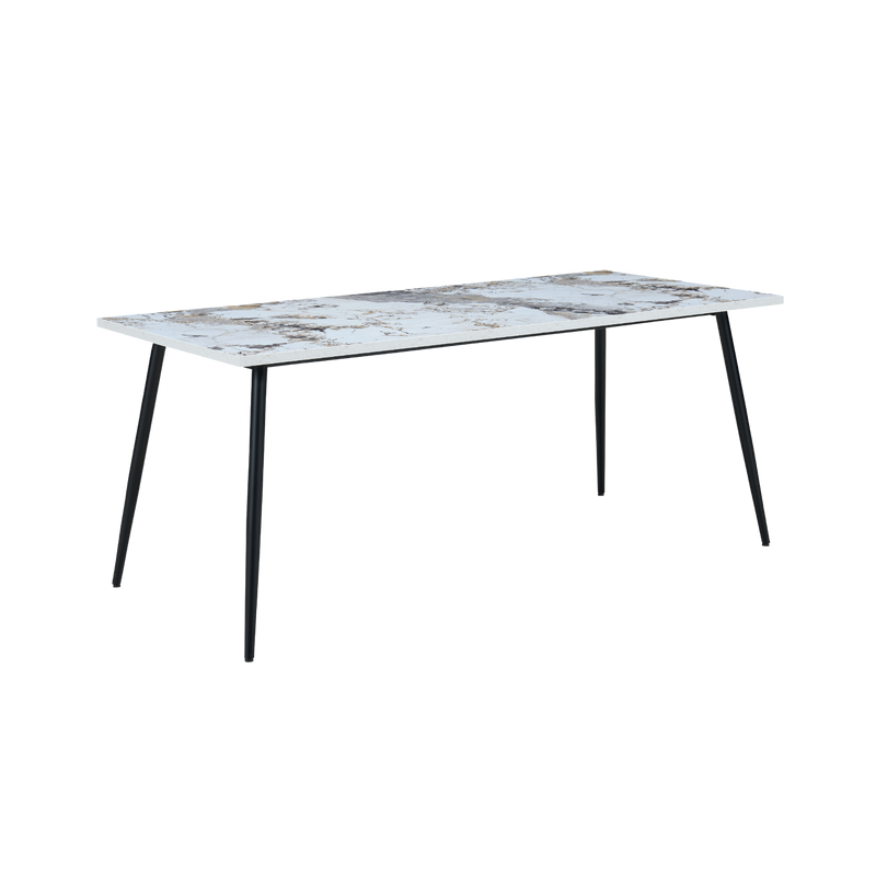 Twenty10 Horizon Large Dining Table Marble Effect in Pandora Marble Effect — SantoLusso®