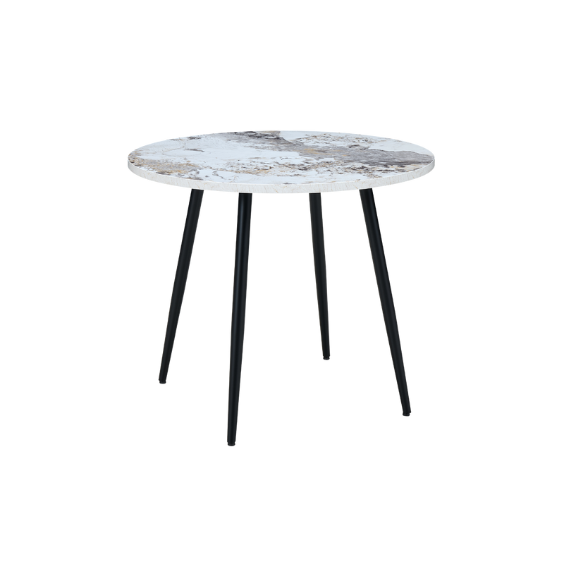 Twenty10 Horizon Round Dining Table Marble Effect in Pandora Marble Effect — SantoLusso®