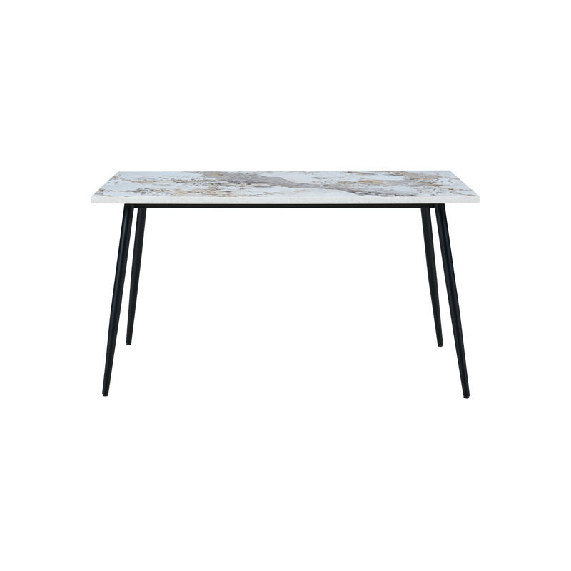 Twenty10 Horizon Medium Dining Table Marble Effect in Pandora — SantoLusso®