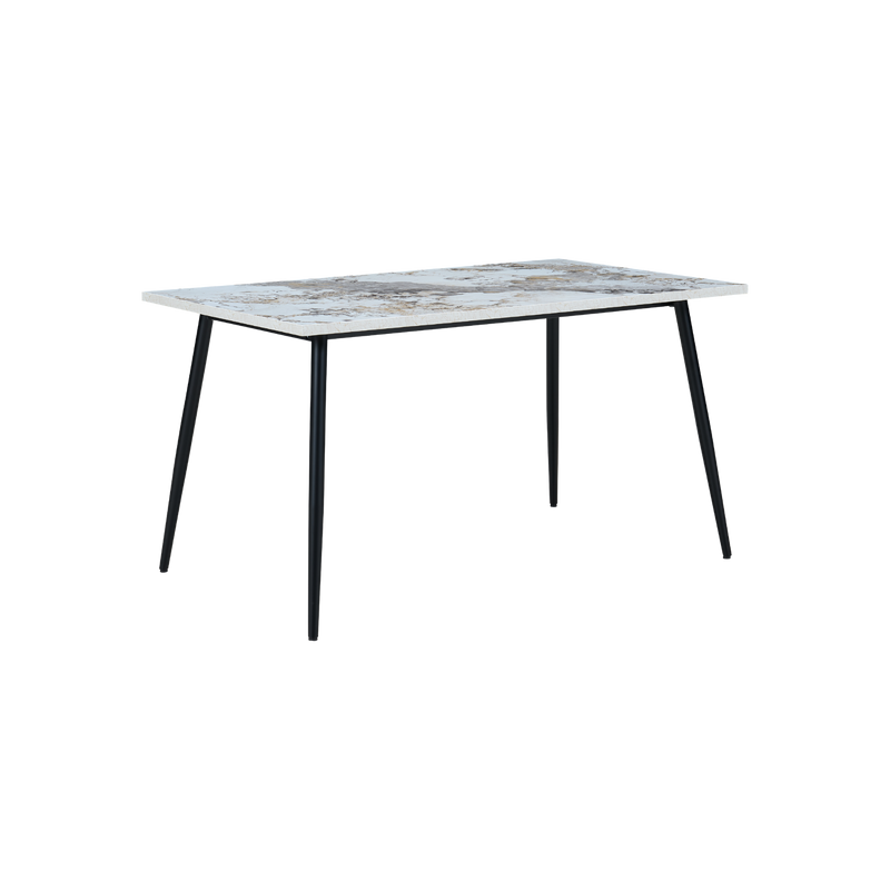 Twenty10 Horizon Medium Dining Table Marble Effect in Pandora — SantoLusso®
