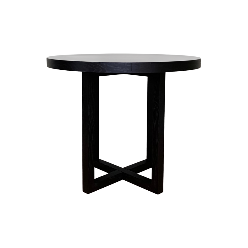 Twenty10 Iris Dining Table 90cms in Wenge (Black Stained Oak) — SantoLusso®