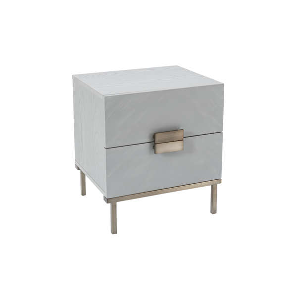 Twenty10 Lilly Bedside Table in Grey Oak Veneer — SantoLusso®