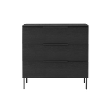 Twenty10 Luna 3 Drawer Chest in Black — SantoLusso®
