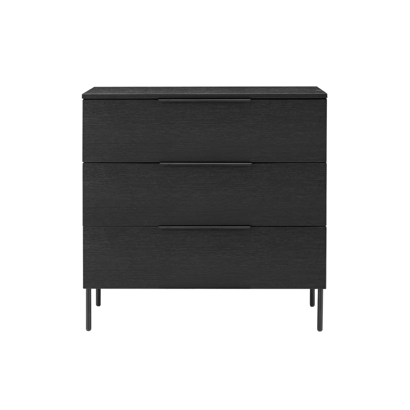 Twenty10 Luna 3 Drawer Chest in Black — SantoLusso®