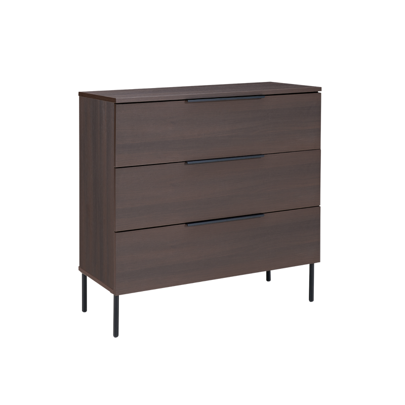 Twenty10 Luna 3 Drawer Chest in Espresso — SantoLusso®