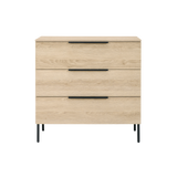 Twenty10 Luna 3 Drawer Chest in Oak — SantoLusso®