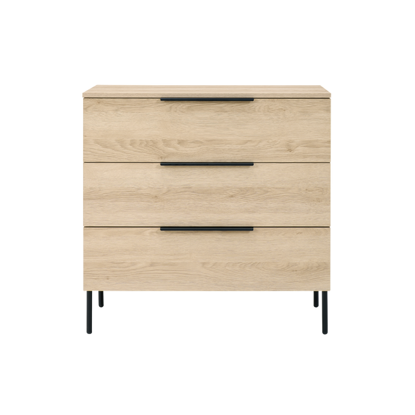 Twenty10 Luna 3 Drawer Chest in Oak — SantoLusso®
