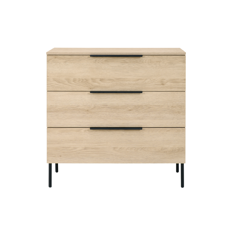 Twenty10 Luna 3 Drawer Chest in Oak — SantoLusso®