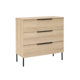 Twenty10 Luna 3 Drawer Chest in Oak — SantoLusso®