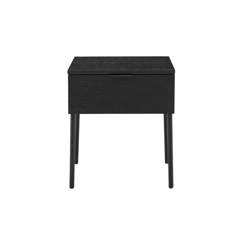 Twenty10 Luna Single Drawer Bedside in Black — SantoLusso®