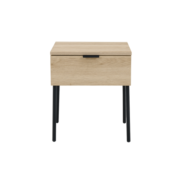 Twenty10 Luna Single Drawer Bedside in Oak — SantoLusso®