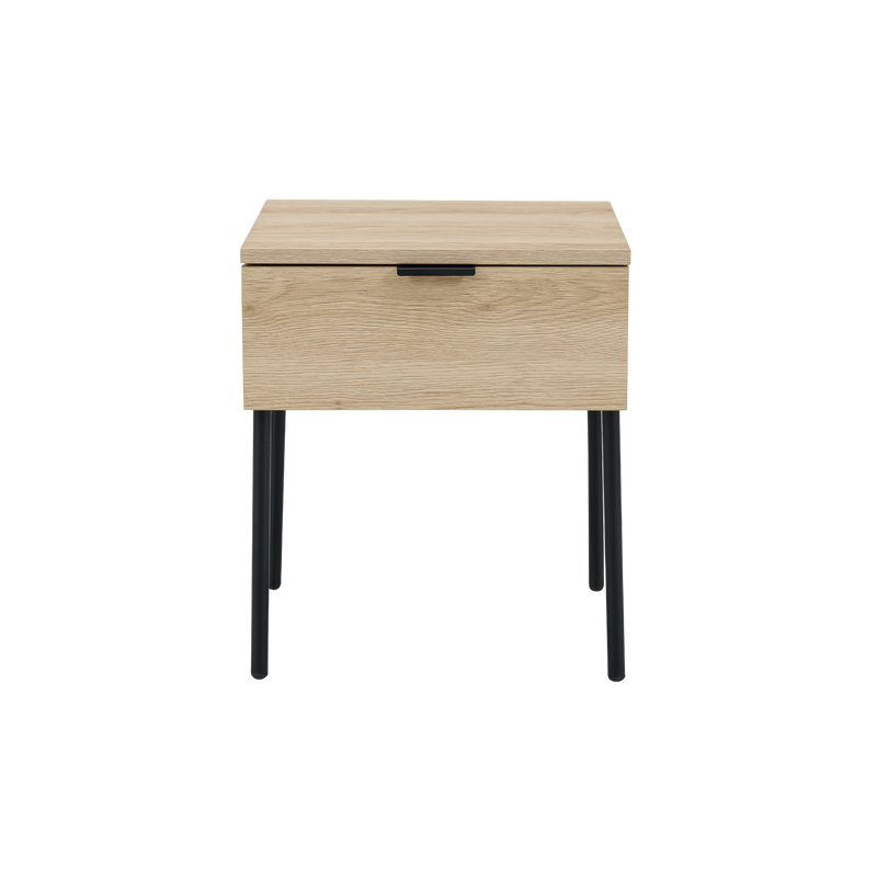 Twenty10 Luna Single Drawer Bedside in Oak — SantoLusso®