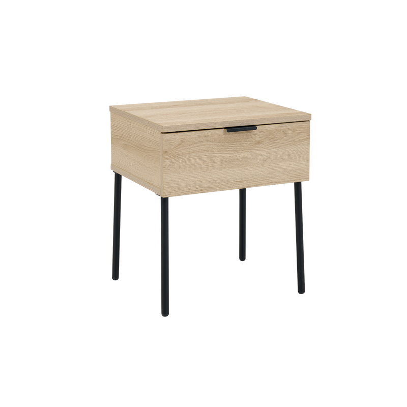Twenty10 Luna Single Drawer Bedside in Oak — SantoLusso®